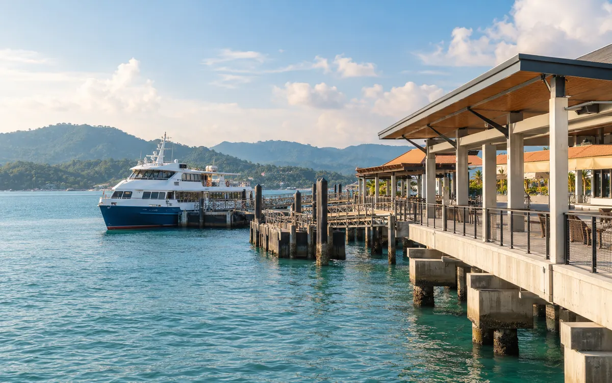 Illustrative view of a passenger ferry terminal in Phuket